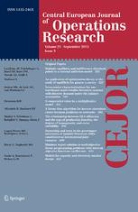 CENTRAL EUROPEAN JOURNAL OF OPERATIONS RESEARCH