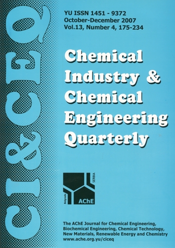 CHEMICAL INDUSTRY & CHEMICAL ENGINEERING QUARTERLY
