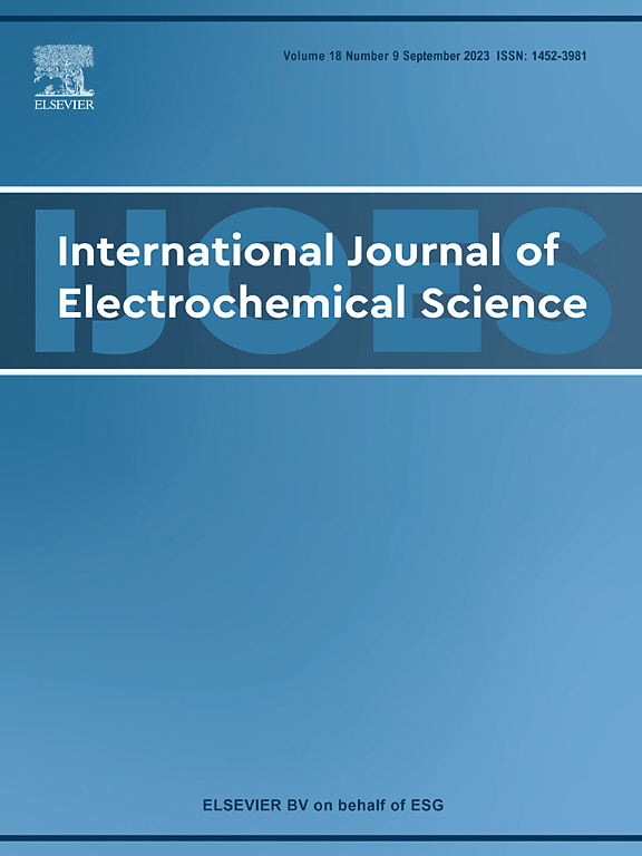 INTERNATIONAL JOURNAL OF ELECTROCHEMICAL SCIENCE