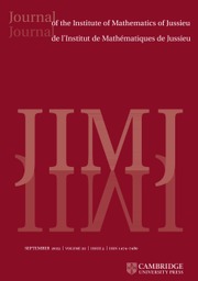JOURNAL OF THE INSTITUTE OF MATHEMATICS OF JUSSIEU