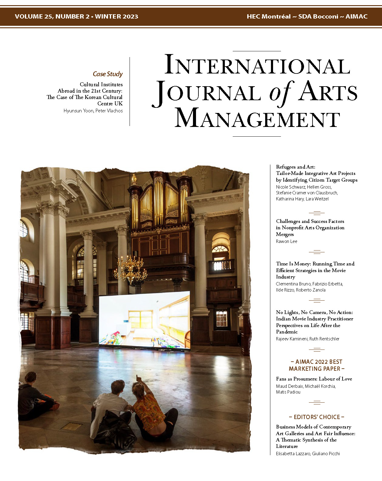 INTERNATIONAL JOURNAL OF ARTS MANAGEMENT