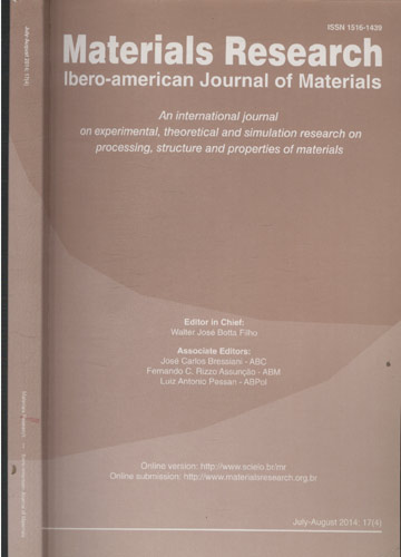 MATERIALS RESEARCH-IBERO-AMERICAN JOURNAL OF MATERIALS