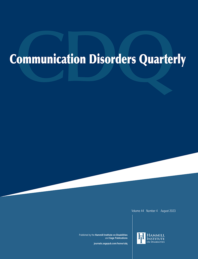 COMMUNICATION DISORDERS QUARTERLY