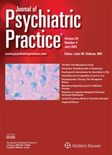 JOURNAL OF PSYCHIATRIC PRACTICE