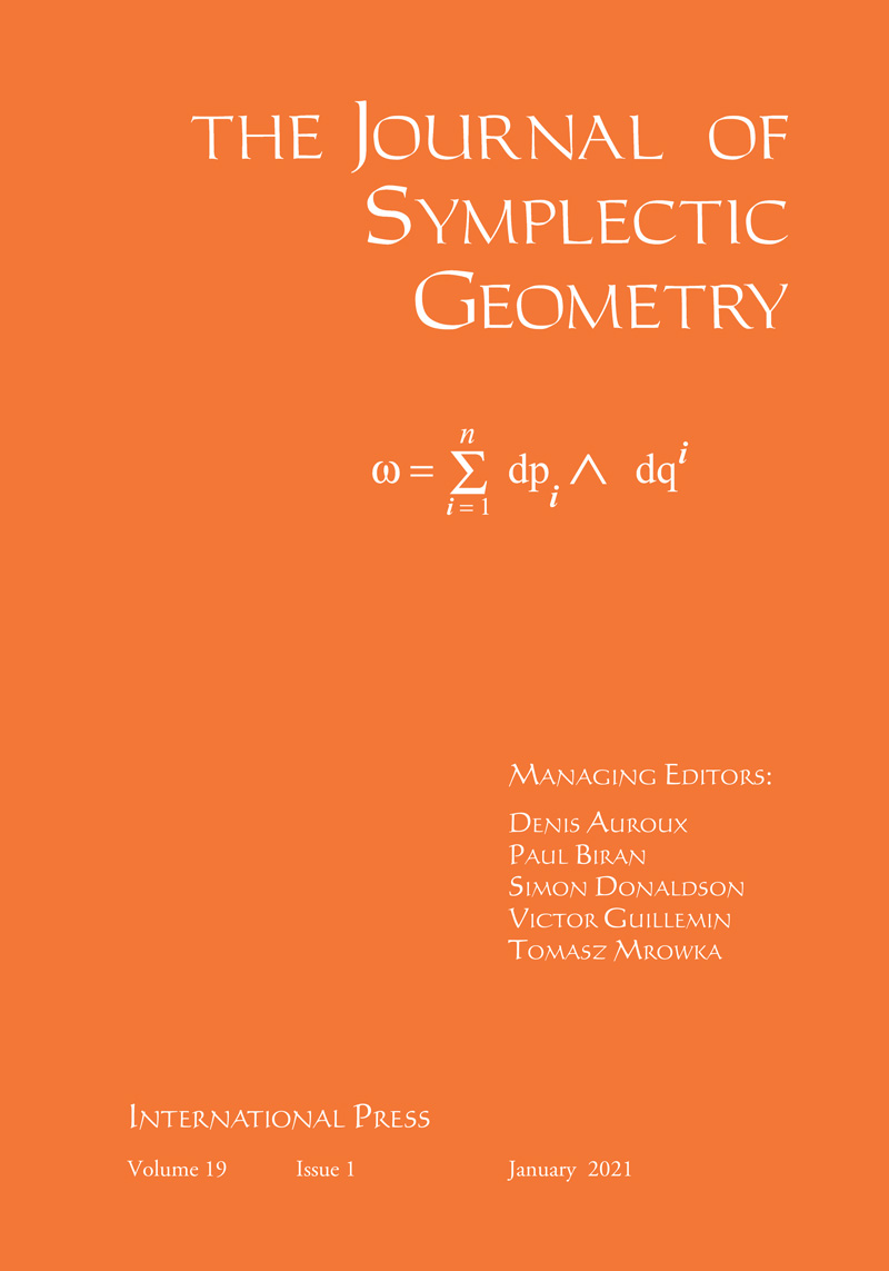 JOURNAL OF SYMPLECTIC GEOMETRY