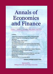 ANNALS OF ECONOMICS AND FINANCE