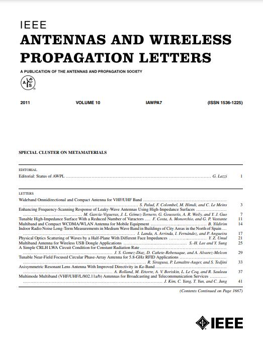 IEEE ANTENNAS AND WIRELESS PROPAGATION LETTERS