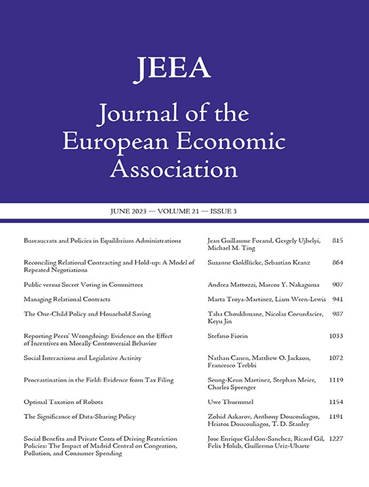 JOURNAL OF THE EUROPEAN ECONOMIC ASSOCIATION