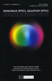 Nonlinear Optics Quantum Optics