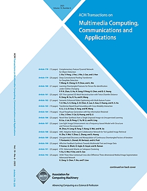 ACM Transactions on Multimedia Computing, Communications and Applications