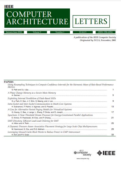 IEEE COMPUTER ARCHITECTURE LETTERS