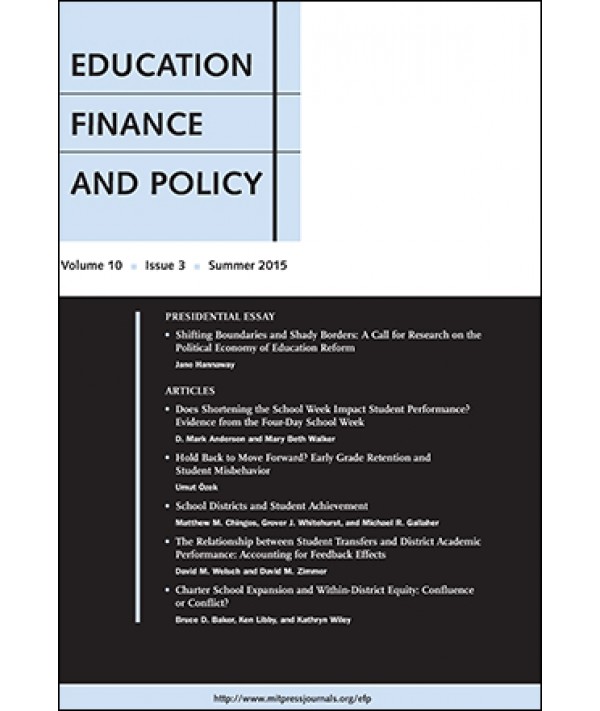 EDUCATION FINANCE AND POLICY