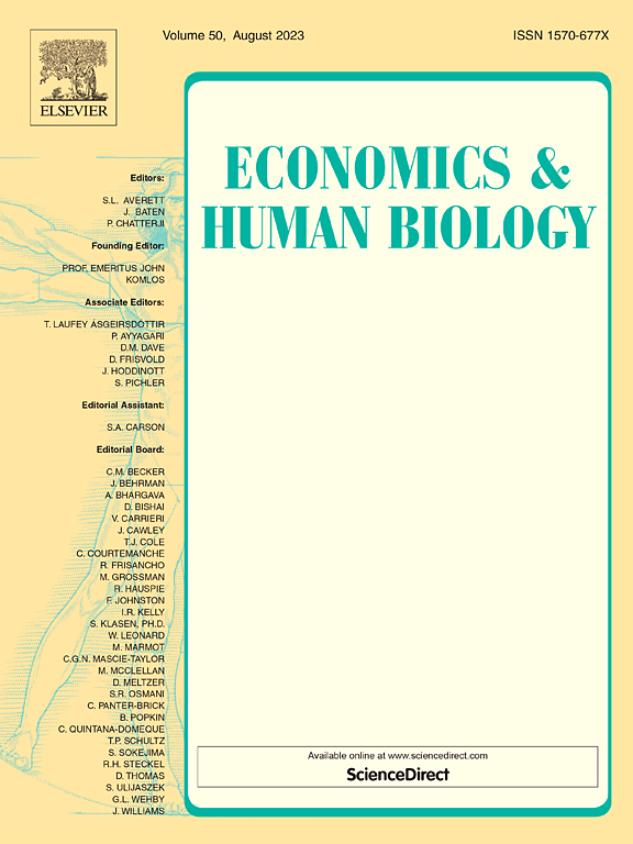 ECONOMICS & HUMAN BIOLOGY