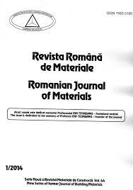 REVISTA ROMANA DE MATERIALE-ROMANIAN JOURNAL OF MATERIALS