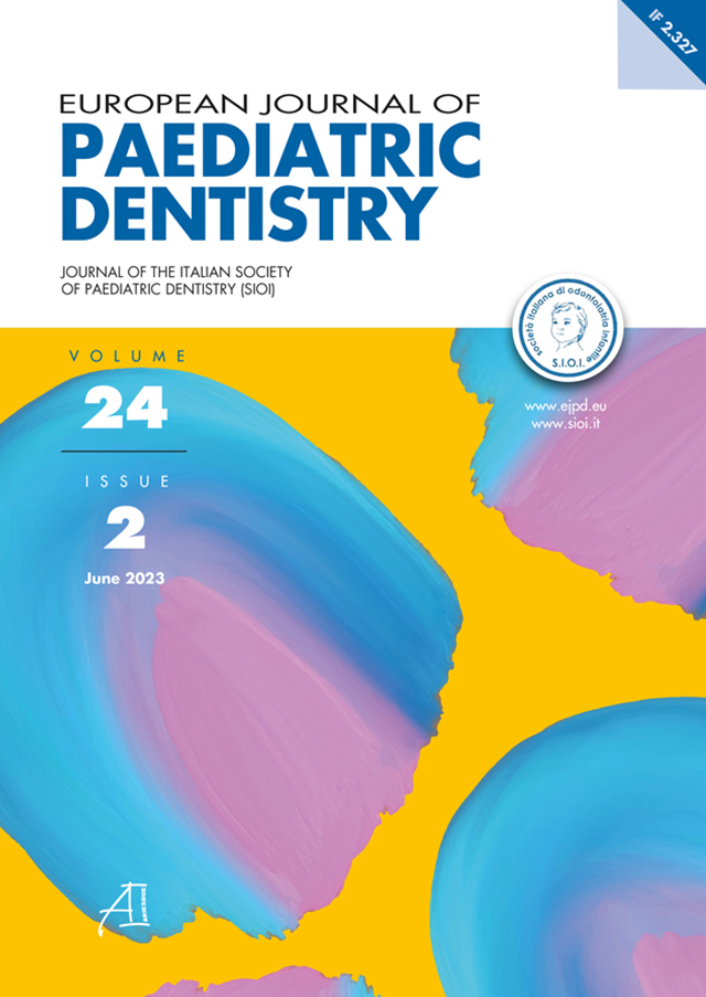 EUROPEAN JOURNAL OF PAEDIATRIC DENTISTRY