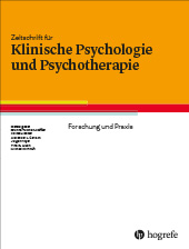 ZEITSCHRIFT FUR KLINISCHE PSYCHOLOGIE UND PSYCHOTHERAPIE