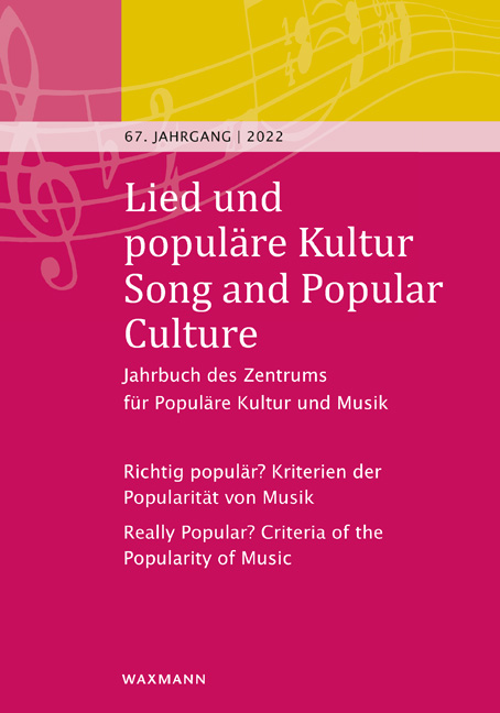 LIED UND POPULARE KULTUR-SONG AND POPULAR CULTURE