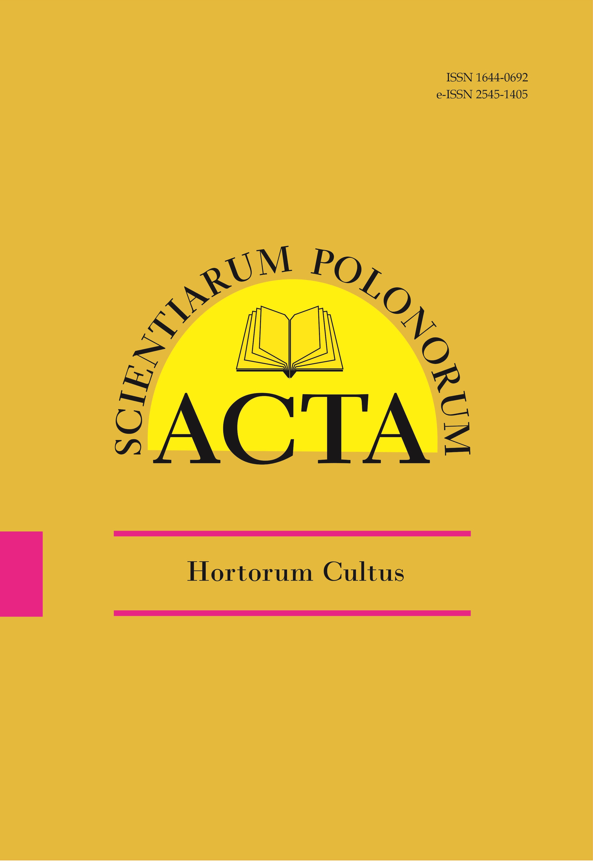 ACTA SCIENTIARUM POLONORUM-HORTORUM CULTUS