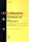 LITHUANIAN JOURNAL OF PHYSICS