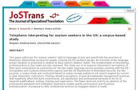 JOURNAL OF SPECIALISED TRANSLATION