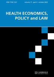 HEALTH ECONOMICS POLICY AND LAW