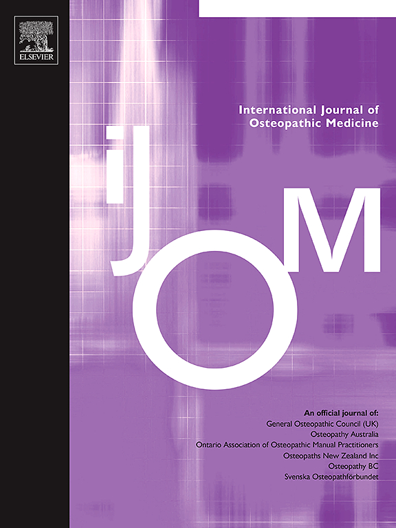 INTERNATIONAL JOURNAL OF OSTEOPATHIC MEDICINE