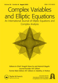 COMPLEX VARIABLES AND ELLIPTIC EQUATIONS