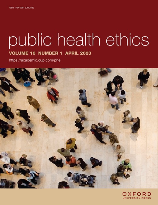 PUBLIC HEALTH ETHICS