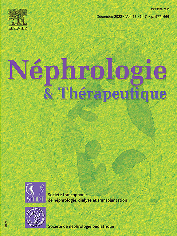 NEPHROLOGIE & THERAPEUTIQUE