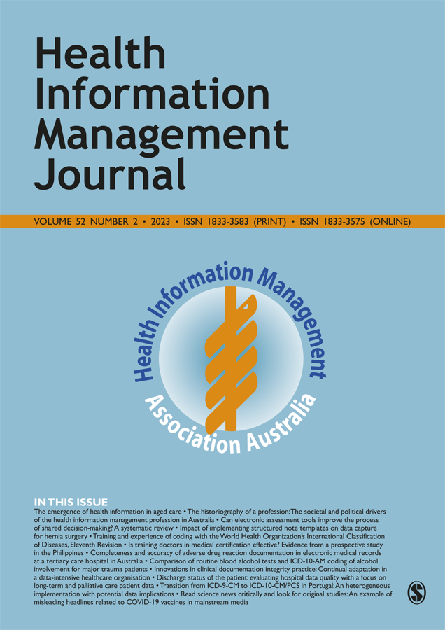 HEALTH INFORMATION MANAGEMENT JOURNAL