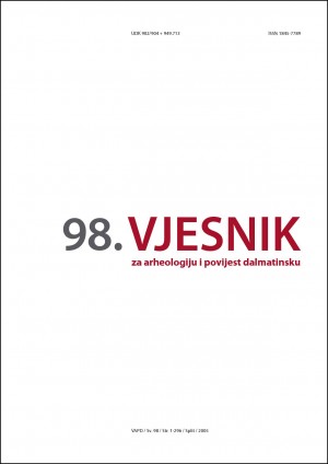 VJESNIK ZA ARHEOLOGIJU I POVIJEST DALMATINSKU