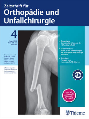 ZEITSCHRIFT FUR ORTHOPADIE UND UNFALLCHIRURGIE