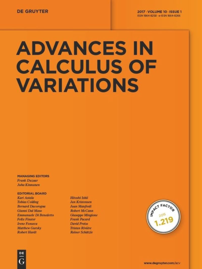 ADVANCES IN CALCULUS OF VARIATIONS