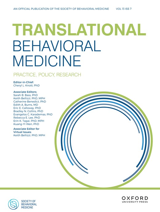 TRANSLATIONAL BEHAVIORAL MEDICINE