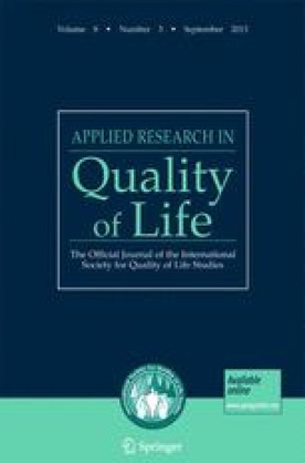 APPLIED RESEARCH IN QUALITY OF LIFE