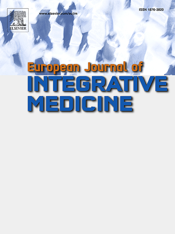 EUROPEAN JOURNAL OF INTEGRATIVE MEDICINE