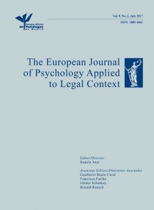 EUROPEAN JOURNAL OF PSYCHOLOGY APPLIED TO LEGAL CONTEXT