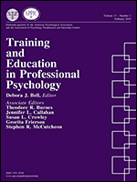 TRAINING AND EDUCATION IN PROFESSIONAL PSYCHOLOGY