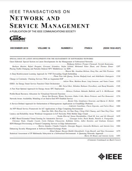 IEEE TRANSACTIONS ON NETWORK AND SERVICE MANAGEMENT