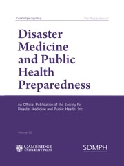 DISASTER MEDICINE AND PUBLIC HEALTH PREPAREDNESS
