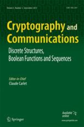 CRYPTOGRAPHY AND COMMUNICATIONS-DISCRETE-STRUCTURES BOOLEAN FUNCTIONS AND SEQUENCES