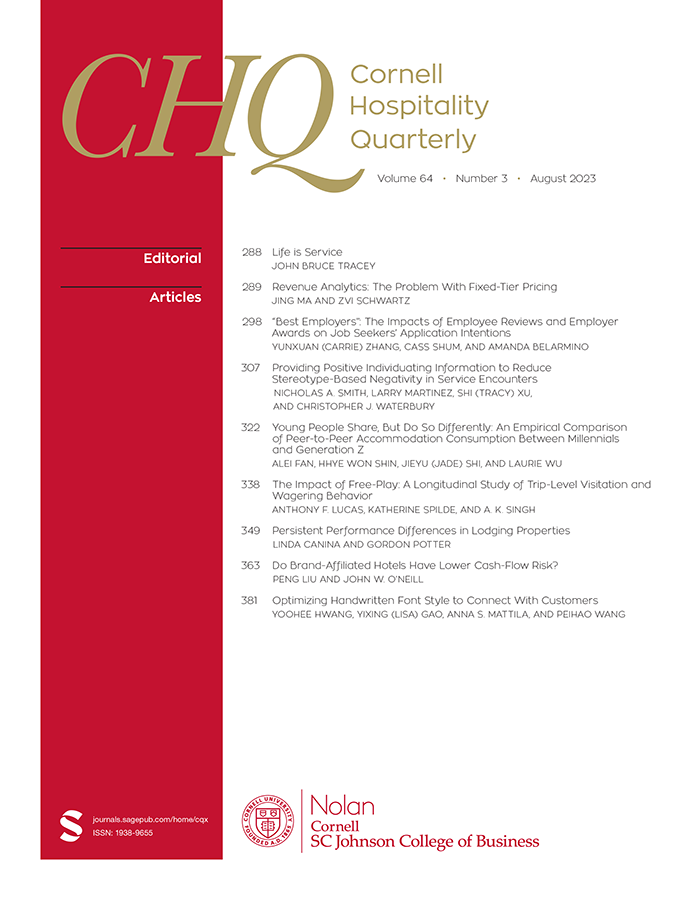CORNELL HOSPITALITY QUARTERLY