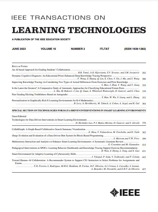 IEEE Transactions on Learning Technologies