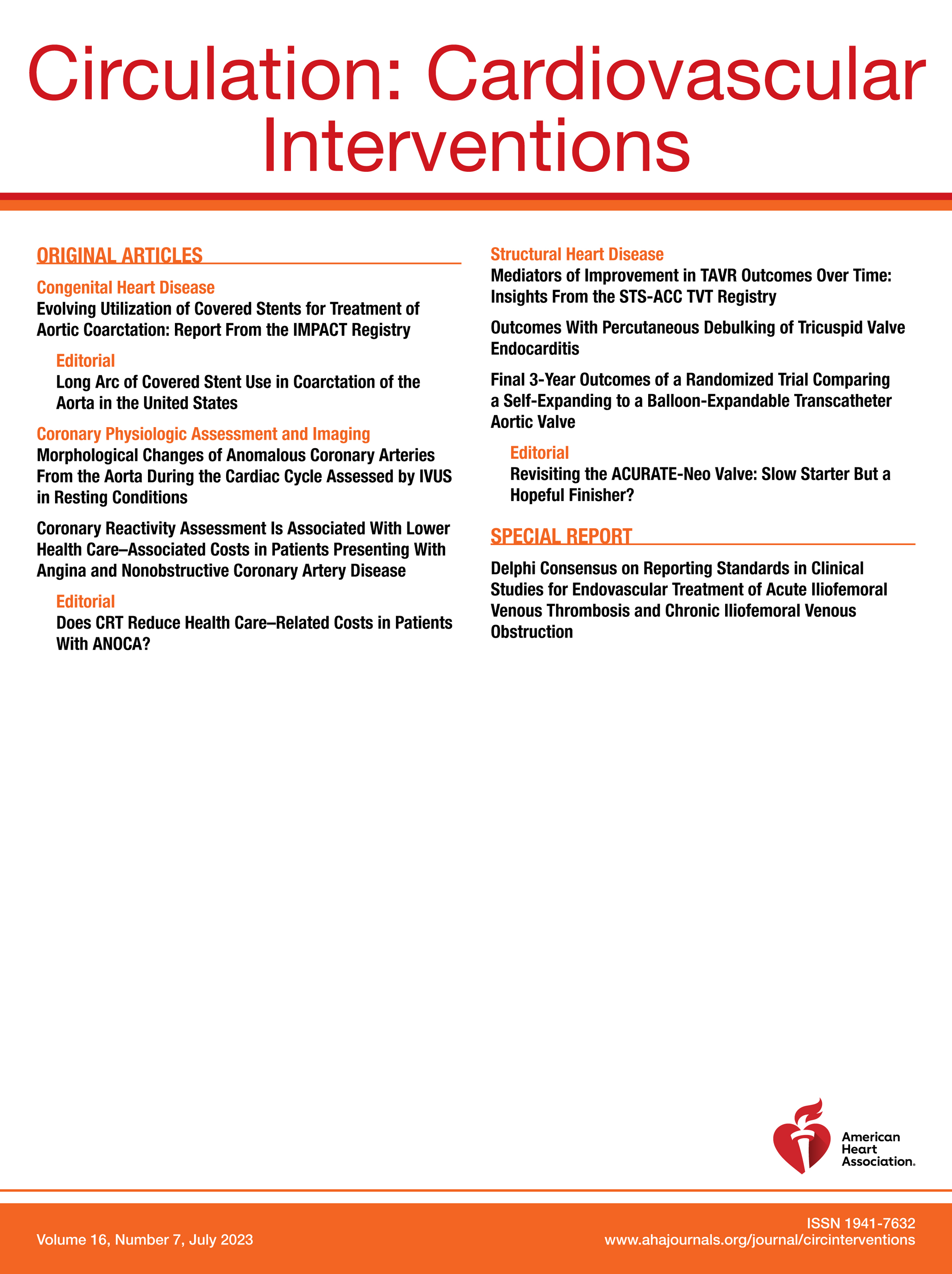 CIRCULATION-CARDIOVASCULAR INTERVENTIONS