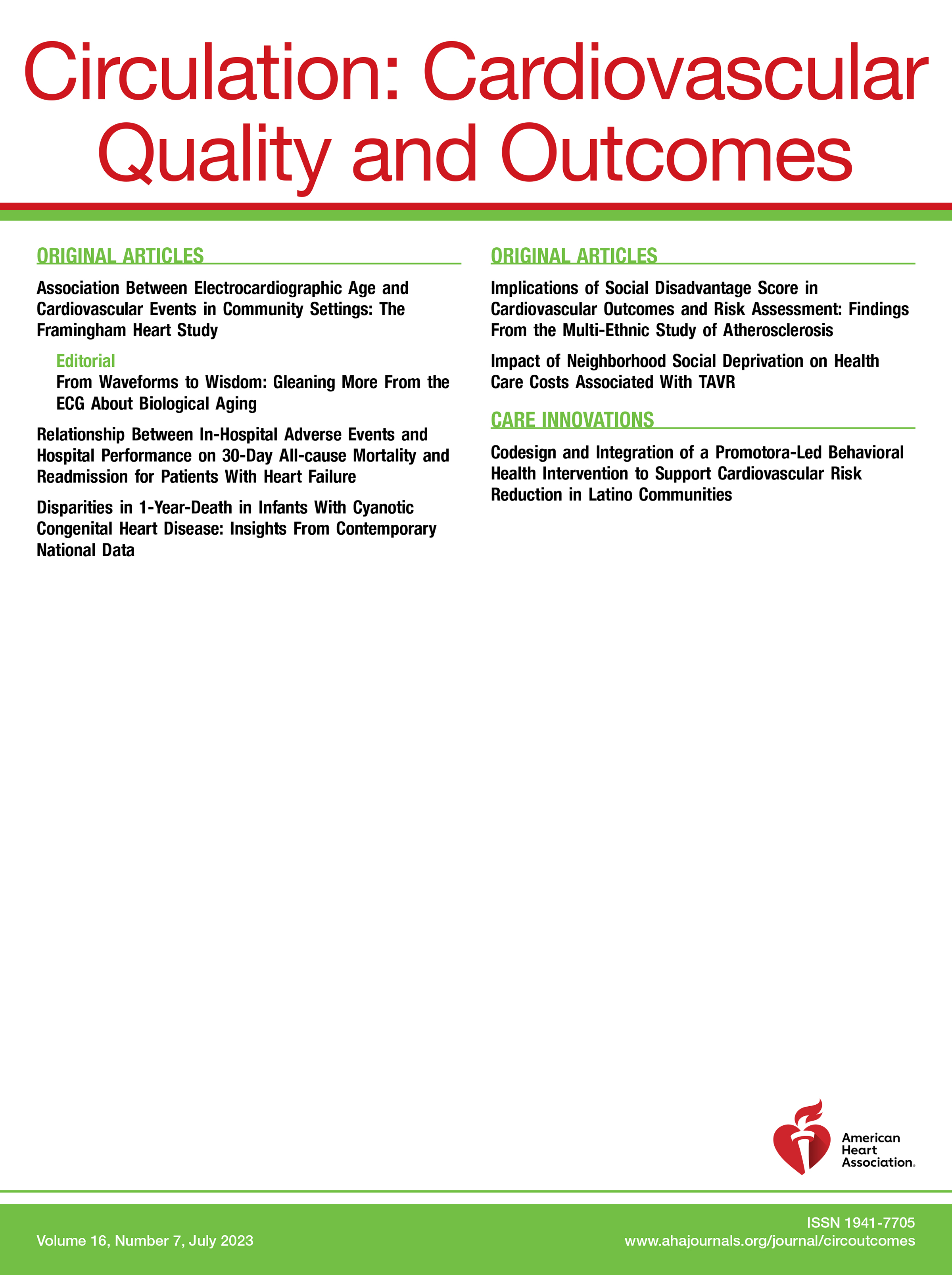 CIRCULATION-CARDIOVASCULAR QUALITY AND OUTCOMES