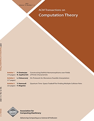 ACM Transactions on Computation Theory