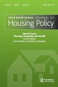 INTERNATIONAL JOURNAL OF HOUSING POLICY