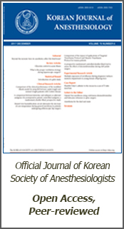 KOREAN JOURNAL OF ANESTHESIOLOGY