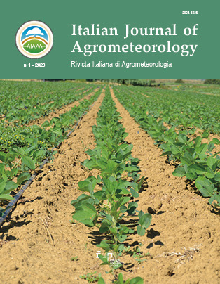 ITALIAN JOURNAL OF AGROMETEOROLOGY-RIVISTA ITALIANA DI AGROMETEOROLOGIA