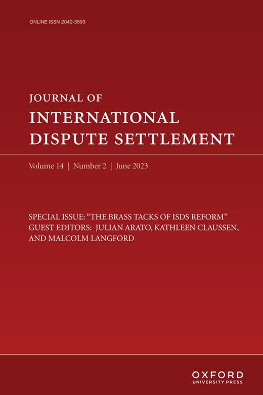 JOURNAL OF INTERNATIONAL DISPUTE SETTLEMENT